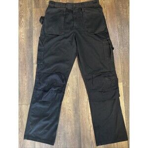Blaklader Work Pants Mens 34x34 Black Cargo Reinforced Knees Workwear RN 116864